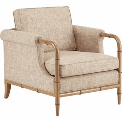 Currey & Company 7000-0602 Merle Contemporary Weathered Walnut Armchair