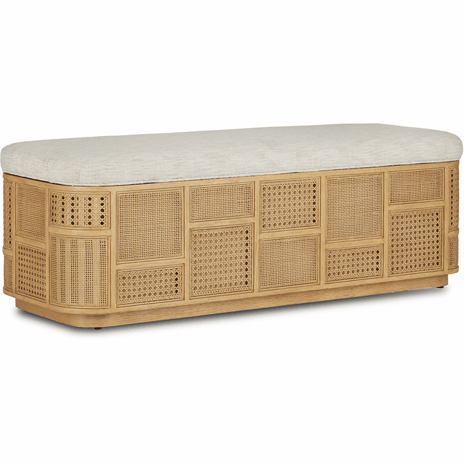Currey & Company 7000-0662 Anisa Modern Natural Storage Bench