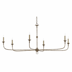 Currey & Company 9000-0135 Nottaway Pyrite Bronze Chandelier Light