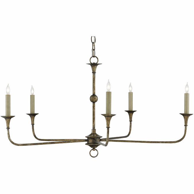 Currey & Company 9000-0143 Nottaway Pyrite Bronze Chandelier Lighting