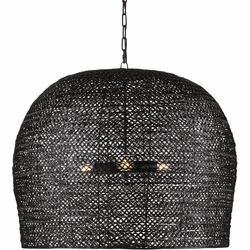 Currey & Company 9000-0962 Piero Modern Satin Black 32" Lighting Pendant