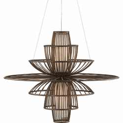 Currey & Company 9000-0964 Benjiro Contemporary Cupertino / Off-White Pendant Lamp