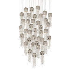 Currey & Company 9000-1032 Medusa Modern Nickel / Silver Multi Pendant Lighting
