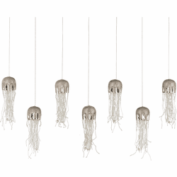 Currey & Company 9000-1071 Medusa Contemporary Nickel / Silver Multi Lighting Pendant