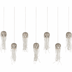 Currey & Company 9000-1071 Medusa Contemporary Nickel / Silver Multi Lighting Pendant