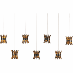 Currey & Company 9000-1074 Regatta Modern Cupertino / Silver Multi Lighting Pendant