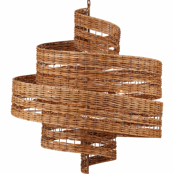 Currey & Company 9000-1132 Saisei Contemporary Natural / Khaki Hanging Pendant Light
