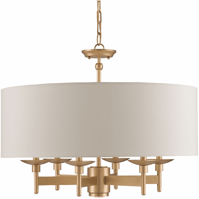 Currey & Company 9299 Bering Antique Brass Drum Pendant Lamp CCO9299
