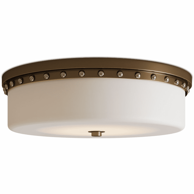 Currey & Company 9999-0079 Barnabe Contemporary White / Antique Brass / Polished Nickel LED Overhead Light Fixture