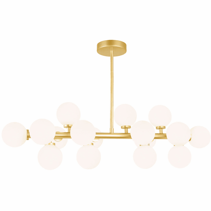 CWI 1020P36-16-602 Arya Modern Satin Gold LED Kitchen Island Lighting