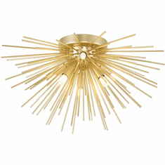 CWI 1034C20-6-620 Savannah Modern Gold Leaf Halogen Ceiling Lighting
