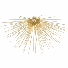 CWI 1034C40-8-620 Savannah Modern Gold Leaf Halogen Ceiling Light