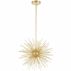 CWI 1034P16-6-620 Savannah Modern Gold Leaf Halogen 16" Hanging Pendant Lighting