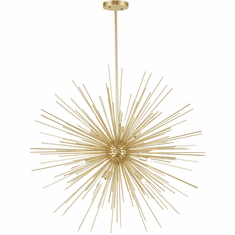 CWI 1034P30-9-620 Savannah Contemporary Gold Leaf Halogen 30" Hanging Pendant Light