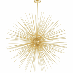CWI 1034P40-14-620 Savannah Modern Gold Leaf Halogen 40" Pendant Hanging Light