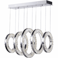 CWI 1046P26-5-601-RC Celina Chrome LED Multi Drop Ceiling Light Fixture
