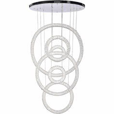 CWI 1046P34-6-601 Celina Chrome LED Pendant Lighting