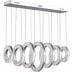 CWI 1046P37-7-601-RC Celina Chrome LED Multi Lighting Pendant