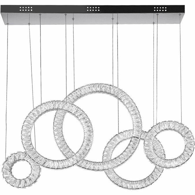 CWI 1046P43-5-601-RC Celina Chrome LED Multi Hanging Lamp