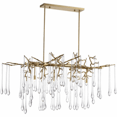 CWI 1094P47-10-620 Anita Gold Leaf Halogen Island Lighting