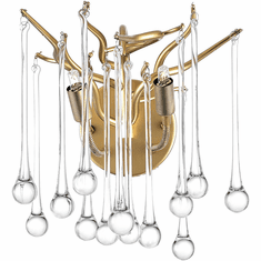 CWI 1094W10-2-620 Anita Gold Leaf Halogen Wall Sconce Lighting