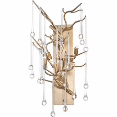 CWI 1094W11-3-620 Anita Gold Leaf Halogen Wall Mounted Lamp