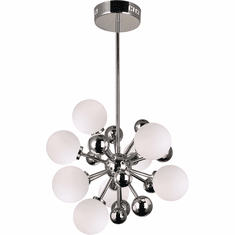 CWI 1125P16-8-613 Element Modern Polished Nickel LED Mini Hanging Chandelier