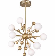 CWI 1125P24-11-268 Element Contemporary Sun Gold LED Chandelier Light