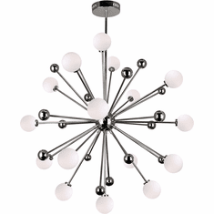CWI 1125P39-17-613 Element Contemporary Polished Nickel LED Chandelier Lamp