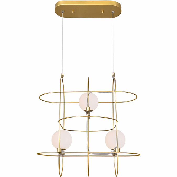 CWI 1209P20-3-169 Orbit Modern Medallion Gold LED Multi Pendant Lighting Fixture