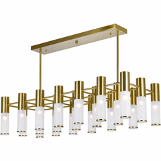 CWI 1221P38-21-625 Pipes Modern Brass LED 38" Island Lighting