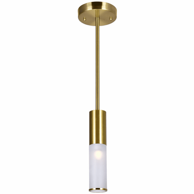 CWI 1221P5-1-625 Pipes Modern Brass LED Mini Pendant Light Fixture