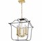 CWI 1223P20-6-602 Tudor Contemporary Satin Gold & Black 20" Entryway Light Fixture - alt
