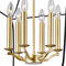CWI 1223P20-6-602 Tudor Contemporary Satin Gold & Black 20" Entryway Light Fixture - alt
