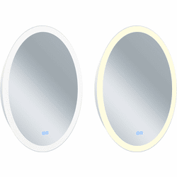 CWI 1234W22-O Agostino Contemporary Matte White LED Mirror
