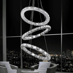 CWI 5080P16ST-3R Ring Chrome LED Pendant Lighting