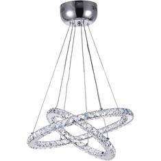 CWI 5080P20ST-2R Ring Chrome LED Lighting Pendant