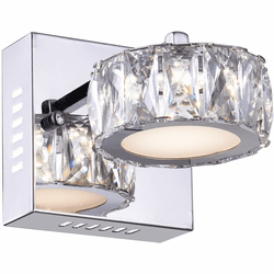 CWI 5625W5ST Milan Chrome LED Wall Light Sconce