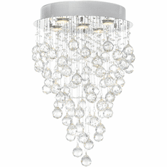 CWI 6601C16C Rain Drop Chrome Halogen 16" Home Ceiling Lighting