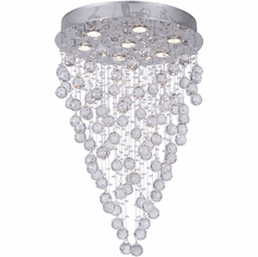 CWI 6601C20C Rain Drop Chrome Halogen 20" Ceiling Lighting
