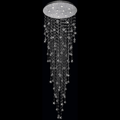 CWI 6601C32C-12 Rain Drop Chrome Halogen 32" Flush Lighting