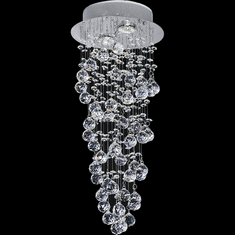CWI 6606C10C Double Spiral Chrome Halogen 10" Flush Mount Lighting Fixture