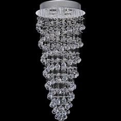 CWI 6606C14C Double Spiral Chrome Halogen 14" Flush Ceiling Light Fixture