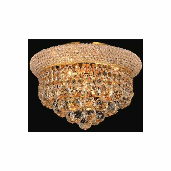 CWI 8001C12G Empire Gold 12" Flush Mount Lighting