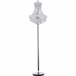 CWI 8001F18C Empire Chrome Floor Lamp