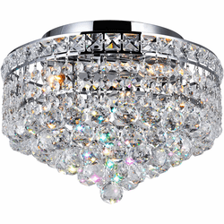 CWI 8002C12C Luminous Chrome 12" Flush Lighting