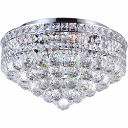 CWI 8002C16C Luminous Chrome 16" Flush Mount Lighting Fixture