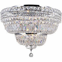 CWI 8003C24C Stefania Chrome 24" Ceiling Light Fixture