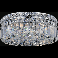 CWI 8005C12C-R Colosseum Chrome 12" Flush Mount Light Fixture