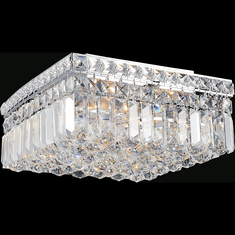 CWI 8005C12C-S Colosseum Chrome 12" Flush Mount Lighting Fixture